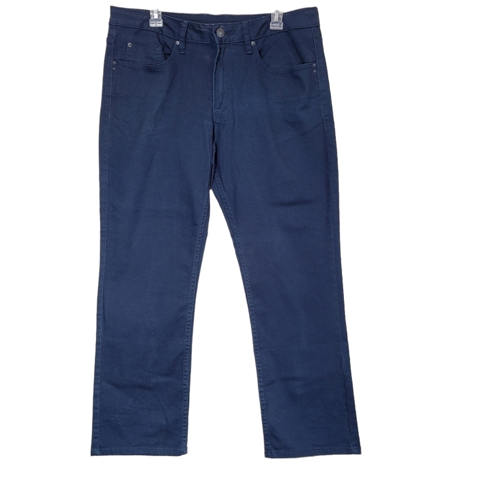 Buffalo David Bitton Mens Sam-X Slim Straight Stretch Dark Blue Jeans 34x30